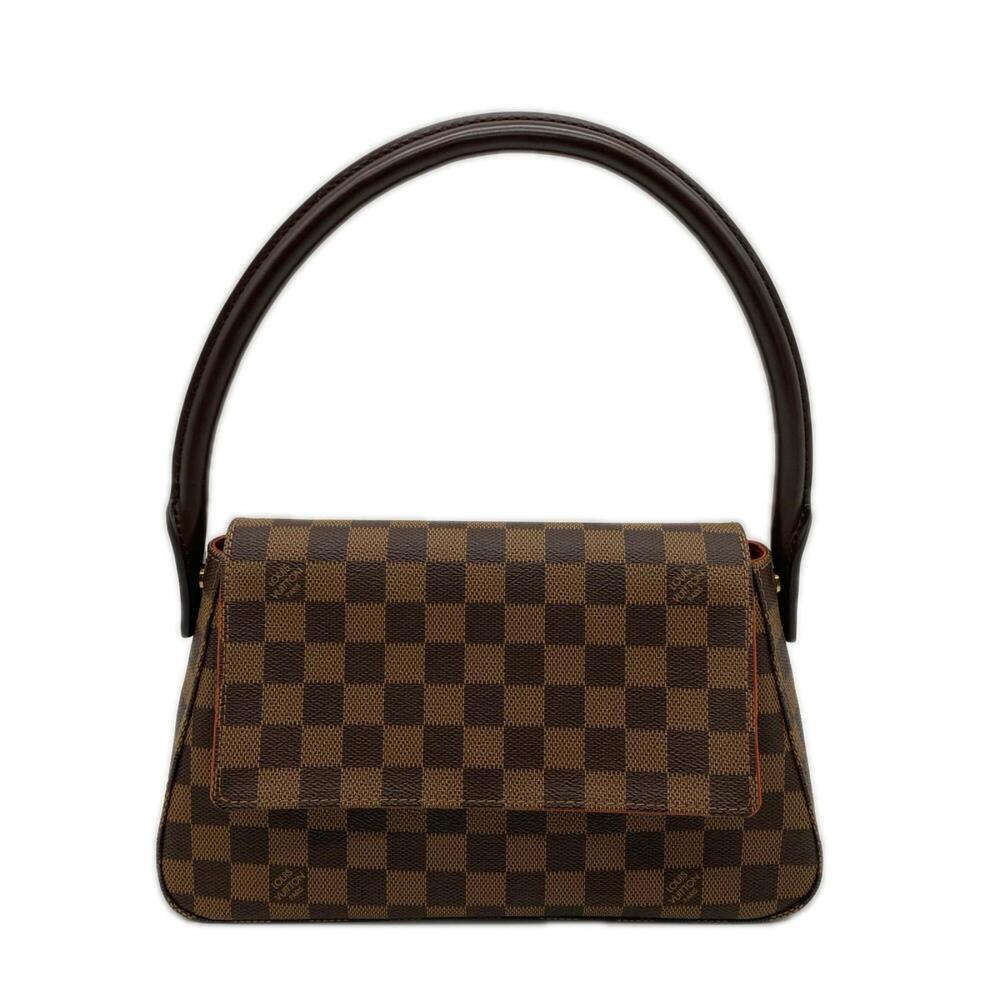 LOUIS VUITTON Damier Mini Looping Special Order N51158 Handbag Brown Beige Re...